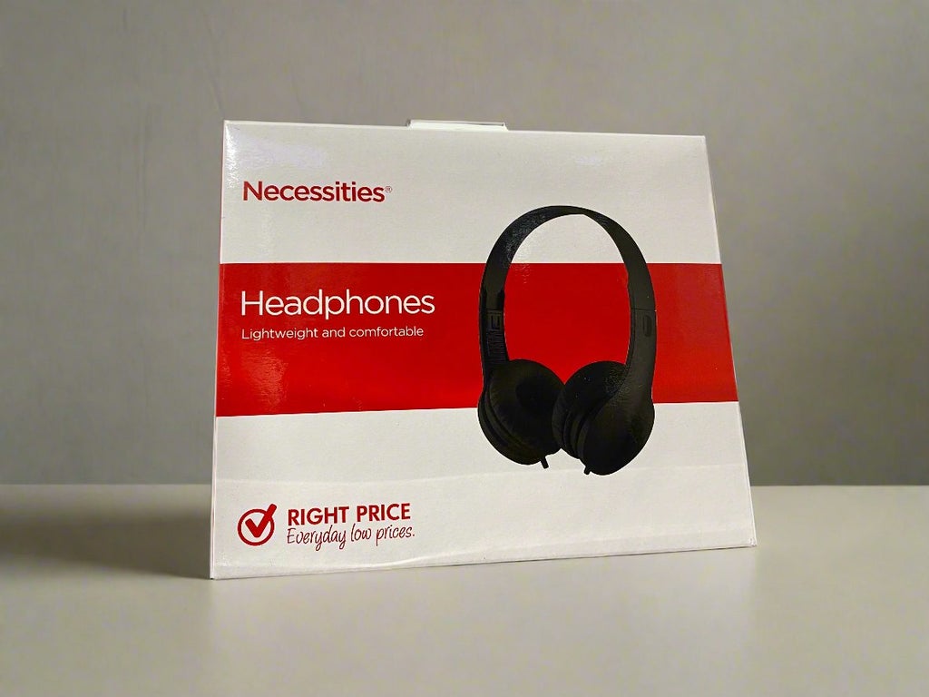 Necessities On-Ear Headphones w/ 3.5mm plug, model SR08125