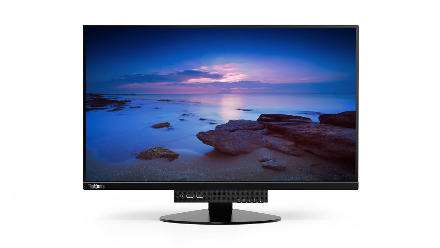 Lenovo TIO24D + ThinkCentre M700 Tiny PC Combo – Compact All-in-One Workstation | Intel i5 6th Gen | 500GB HDD | 8GB RAM | Windows 11 Pro
