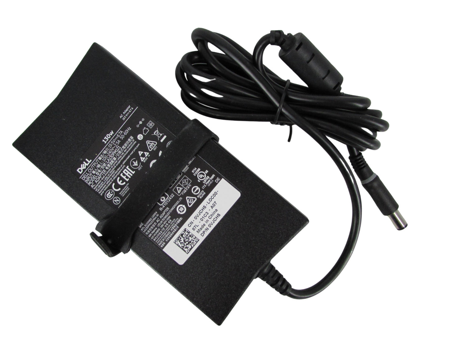 Dell 130W AC Adapter – 7.4mm Barrel Tip, 19.5V 6.7A, Genuine OEM Power Supply