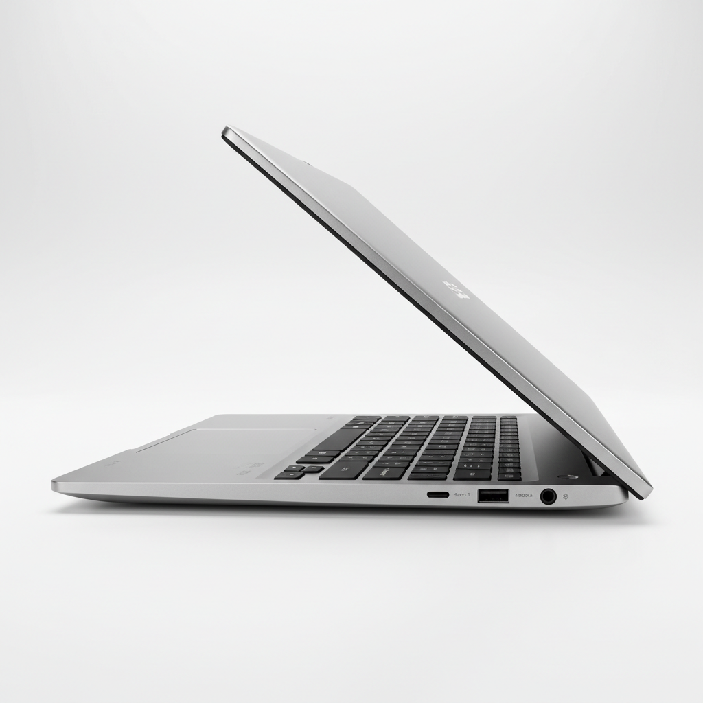 ASUS VivoBook 15 X515EA laptop angled side view on white background