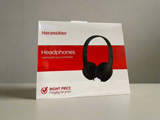 Necessities On-Ear Headphones w/ 3.5mm plug, model SR08125