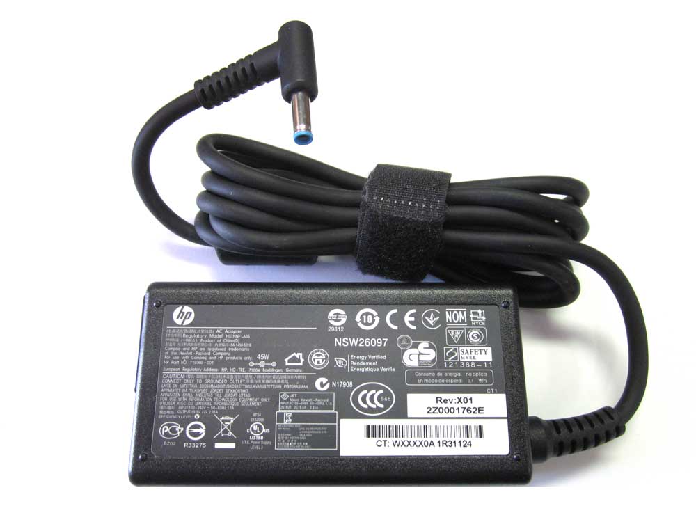 HP 45W Laptop Charger – 4.5mm Blue Tip Barrel