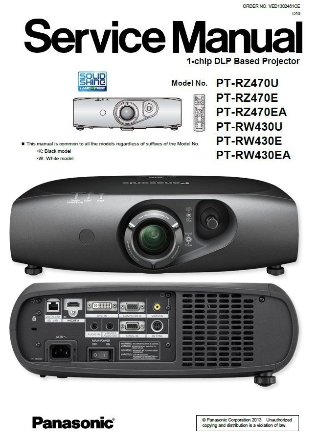 Panasonic PT-RW430EAK Refurbished Projector