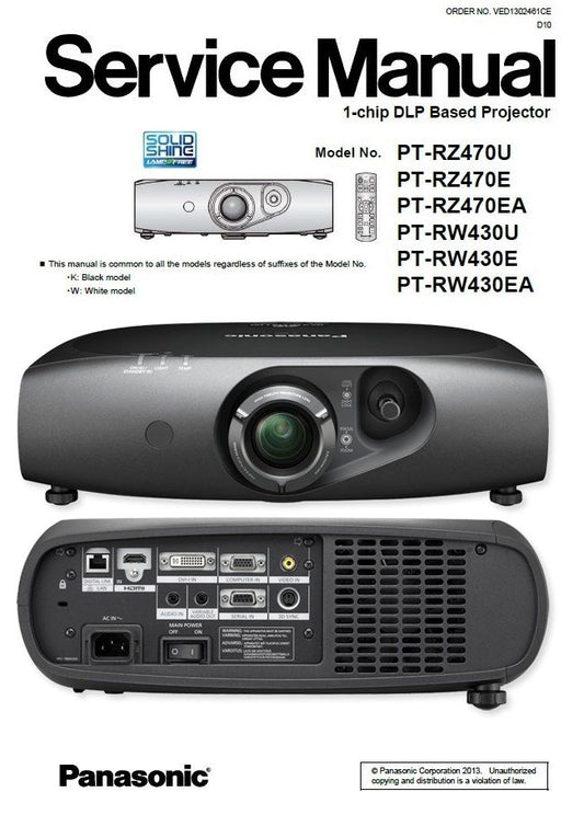 Panasonic PT-RW430EAK Refurbished Projector